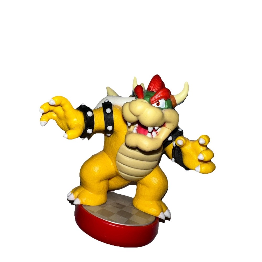 (J1/2)Super Mario Series Amiibo Nintendo Bowser Red Base Figure-